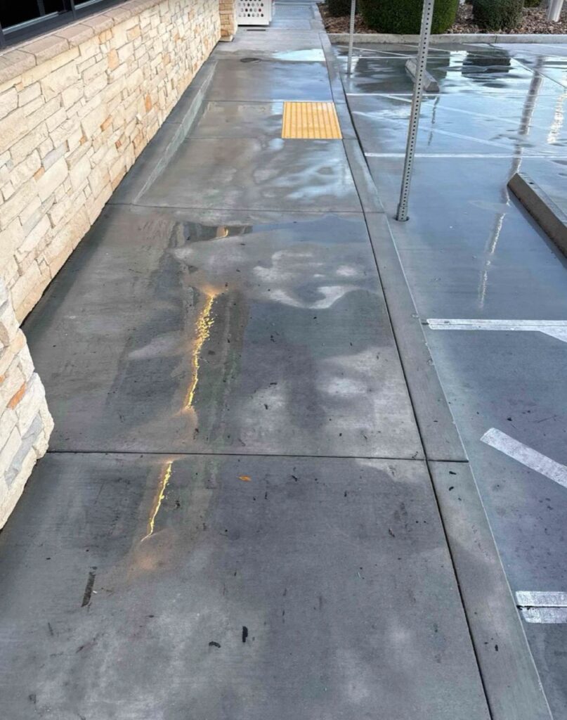Commercial walkway after