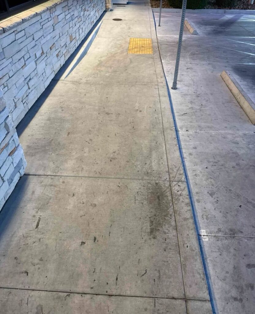 Commercial walkway before